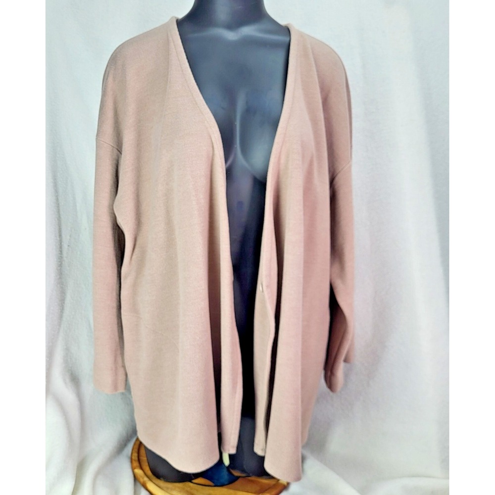 J Jill Cardigan Sweater PureJill Size Large Camel Tan Beige Lagenlook‎ Knit